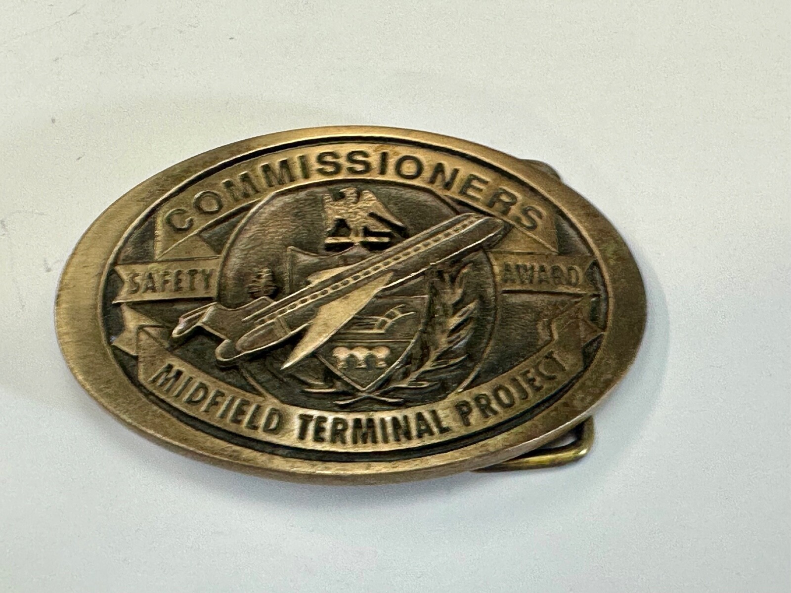 Midfield Terminal Project Pittsburgh PA Commissioners Safety Award belt buckle