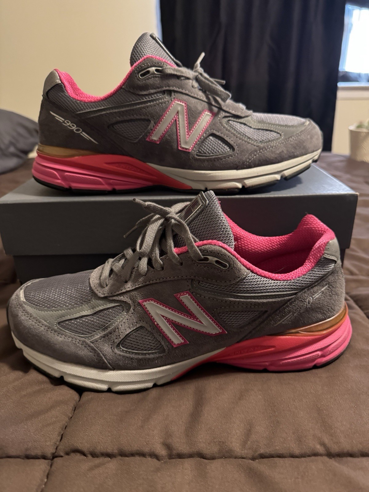 new balance 990v4 gray/pink