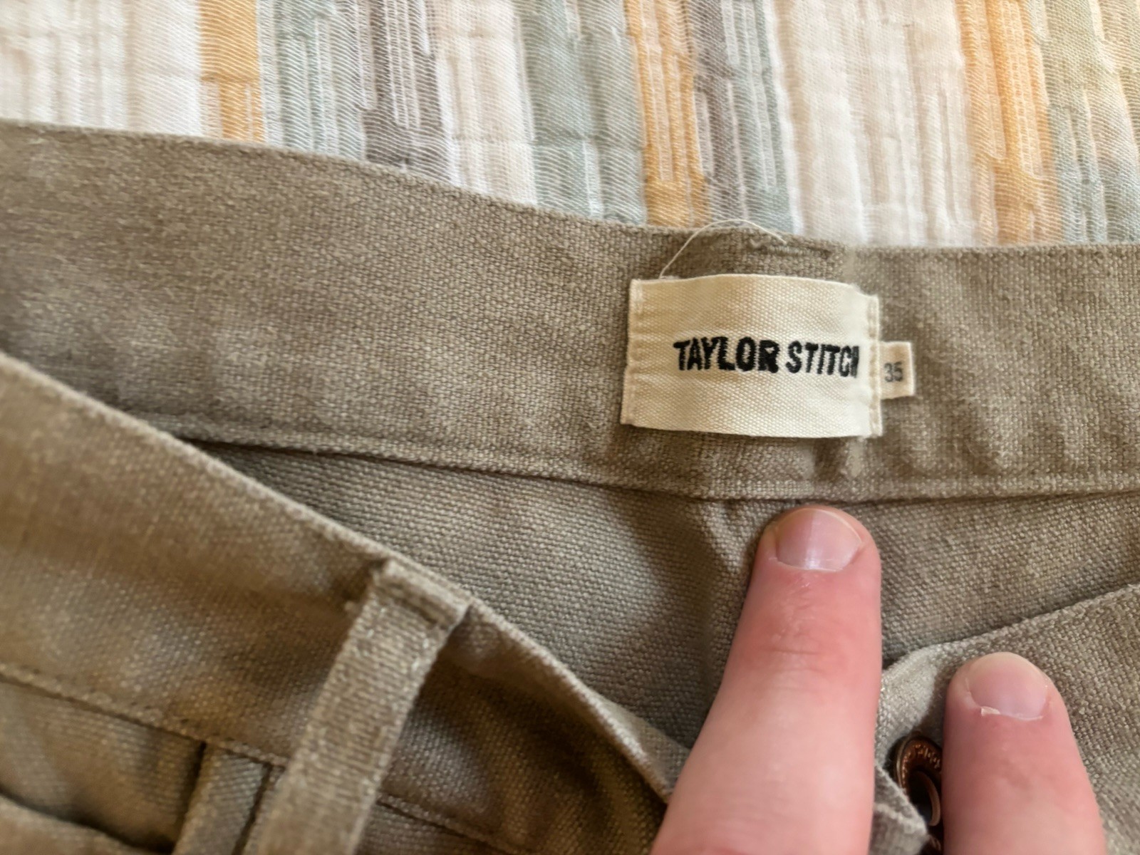 Taylor Stitch Boss Duck Pants Workwear Canvas Mens 35×34 Heritage Rugged