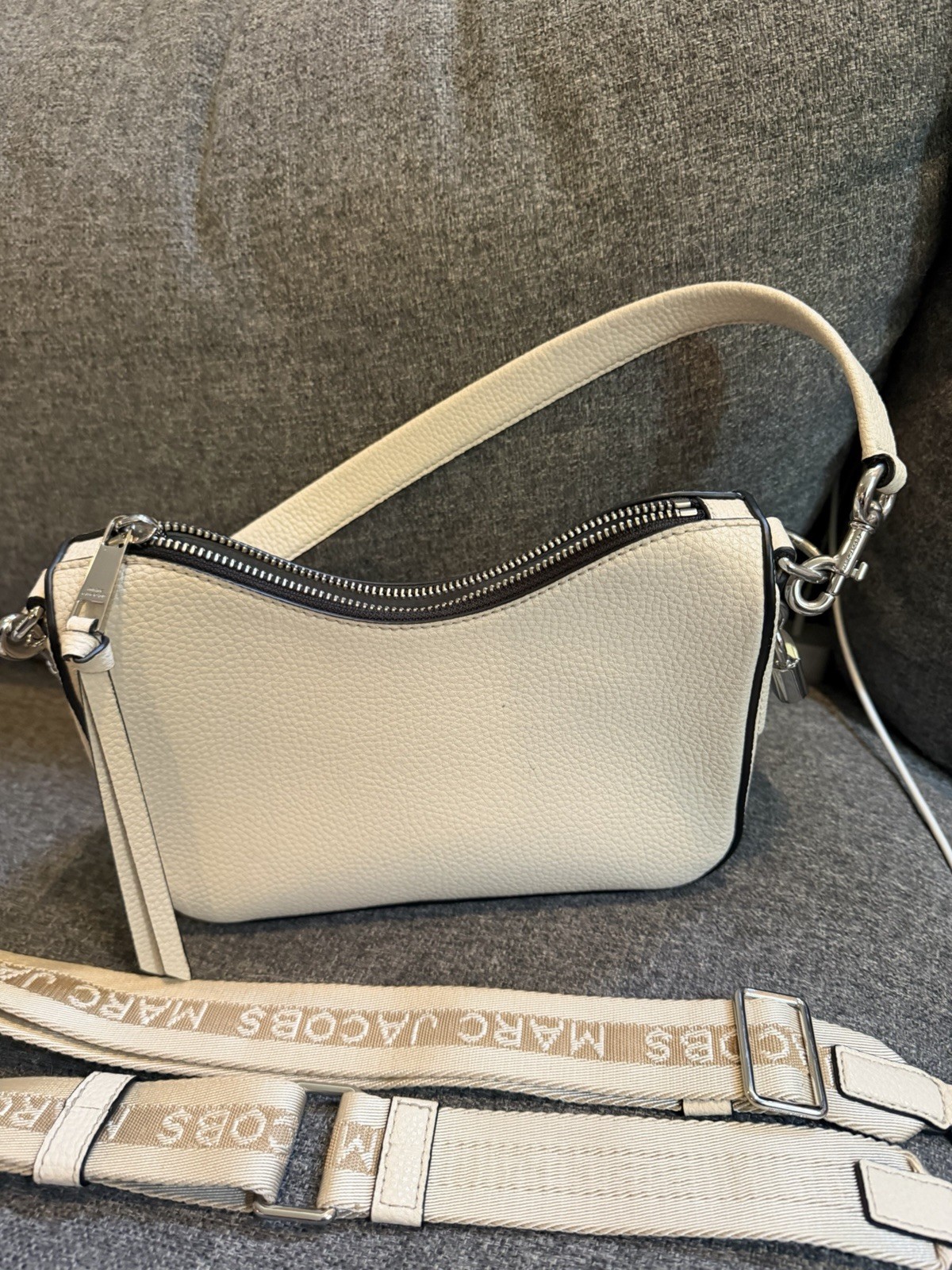 Marc Jacobs Drifter Small Convertible Shoulder Bag in the Marshmallow color