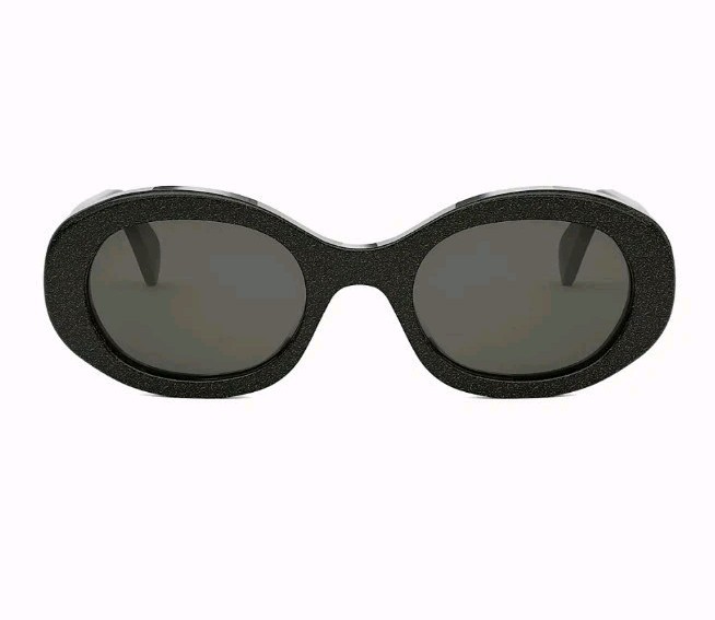 CELINE Triomphe Sunglasses Logo Detail Gold/Black Classic Glitter-Authentic