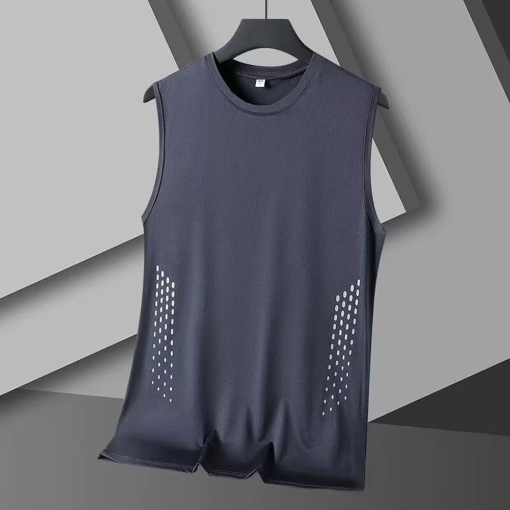 Fitness Apparel Men Tank Top Workout Muscle Shirt Casual Style Loose Fit