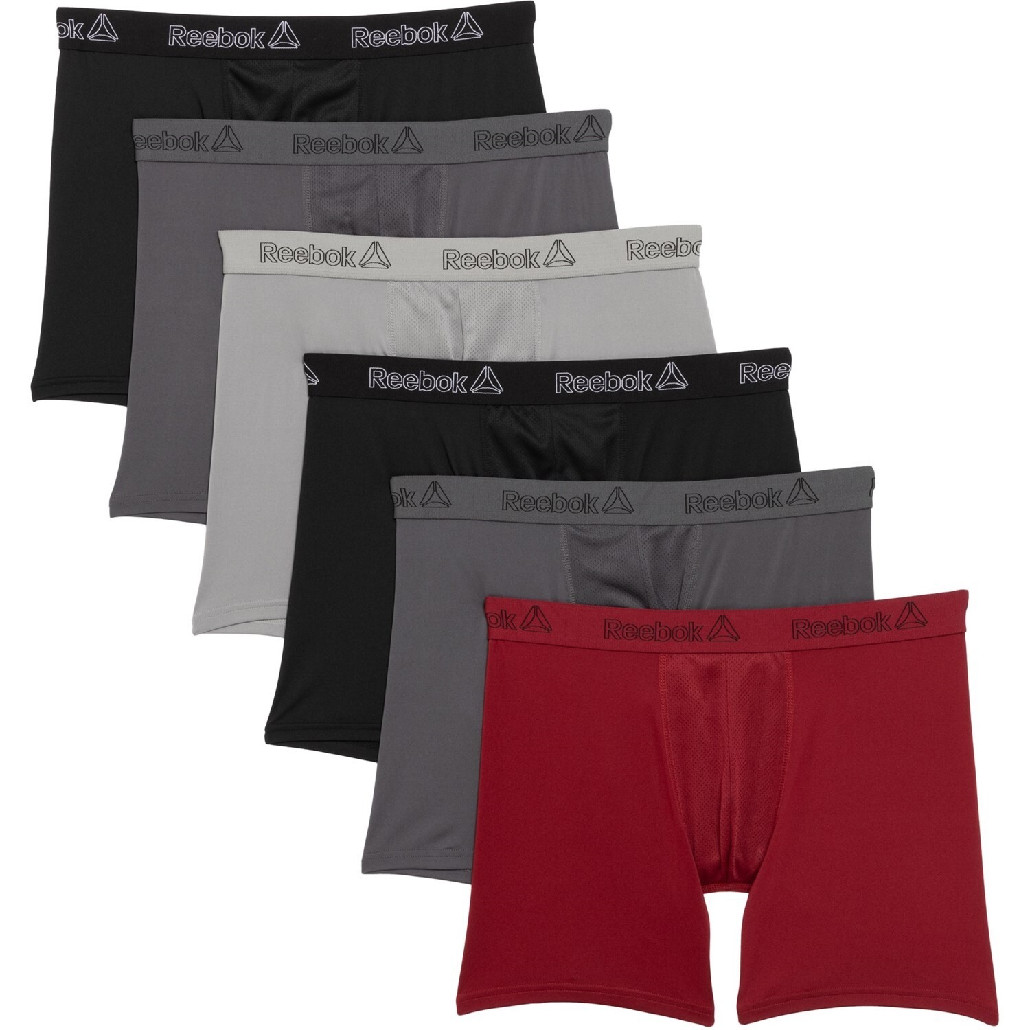 4 Pack REEBOK Men Boxer Briefs PERFORMANCE CAMO BLACK MEDIUM LARGE XLARGE XL $32