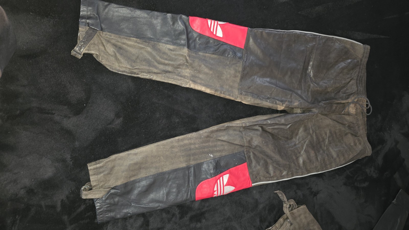 80s Vintage Run DMC leather Adidas Track Suit