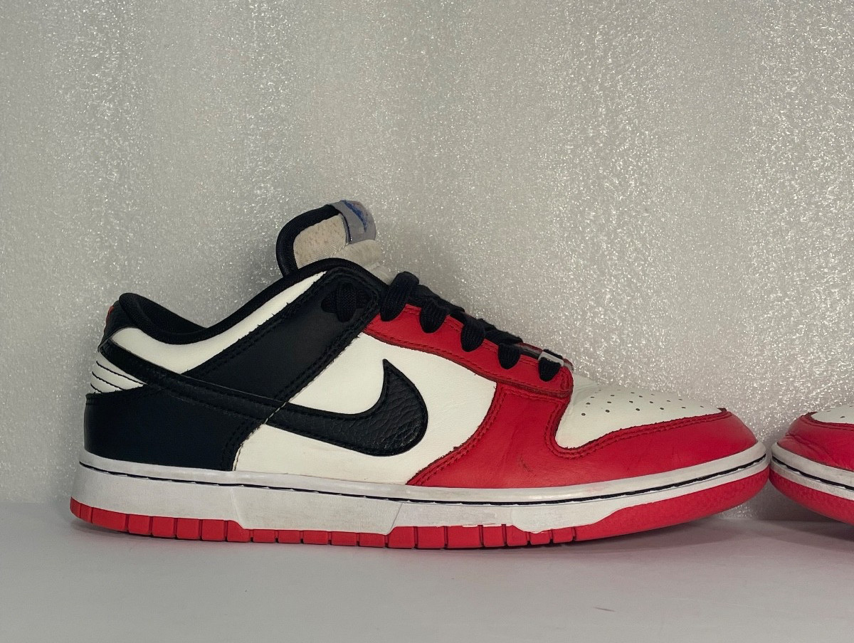 NIKE MENS SIZE 8 NBA DUNK LOW 75TH ANNIVERSARY CHICAGO BULLS RED DD3363-100