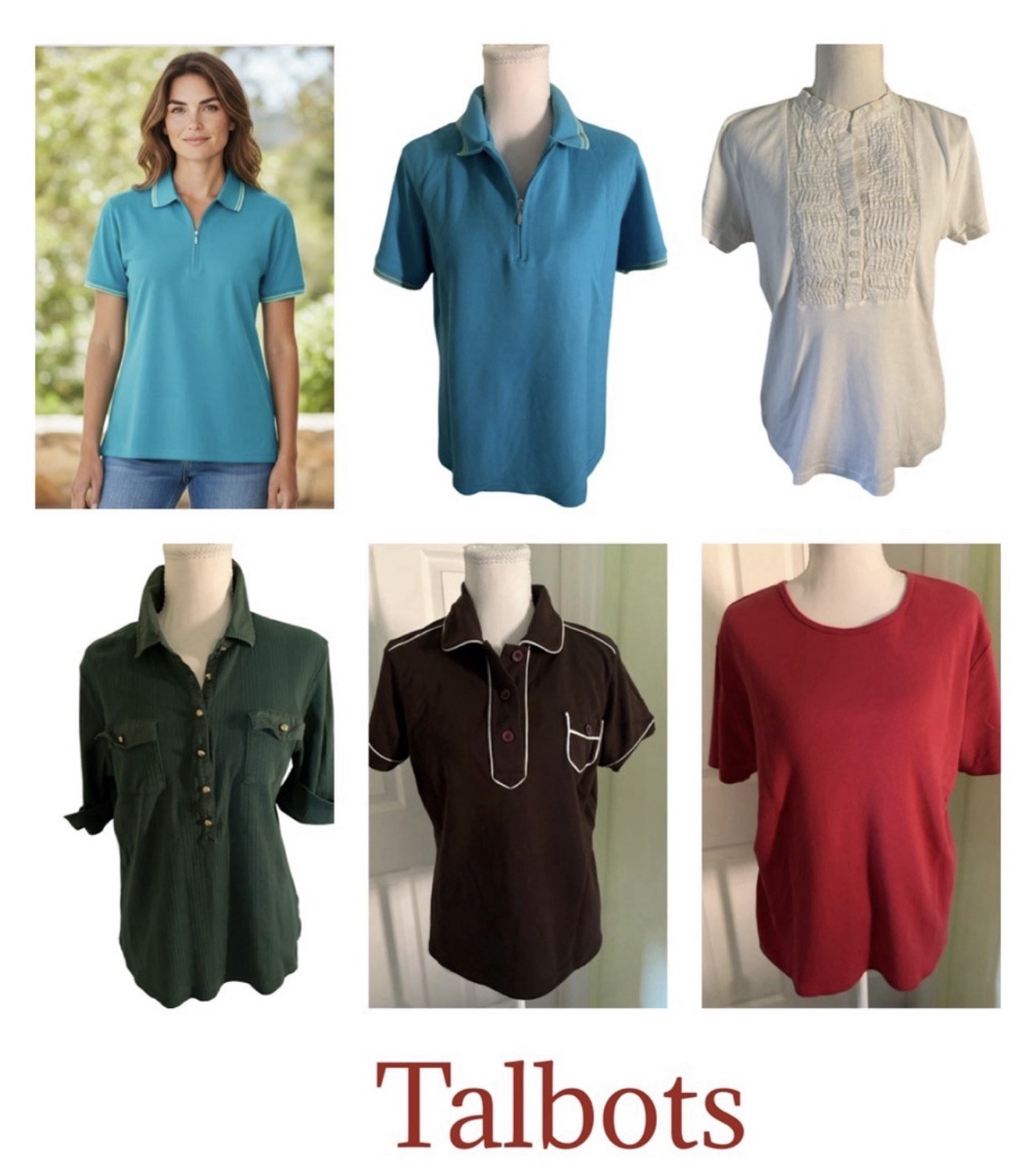 Talbots Bundle 5 Short Sleeve Tops Size Large
