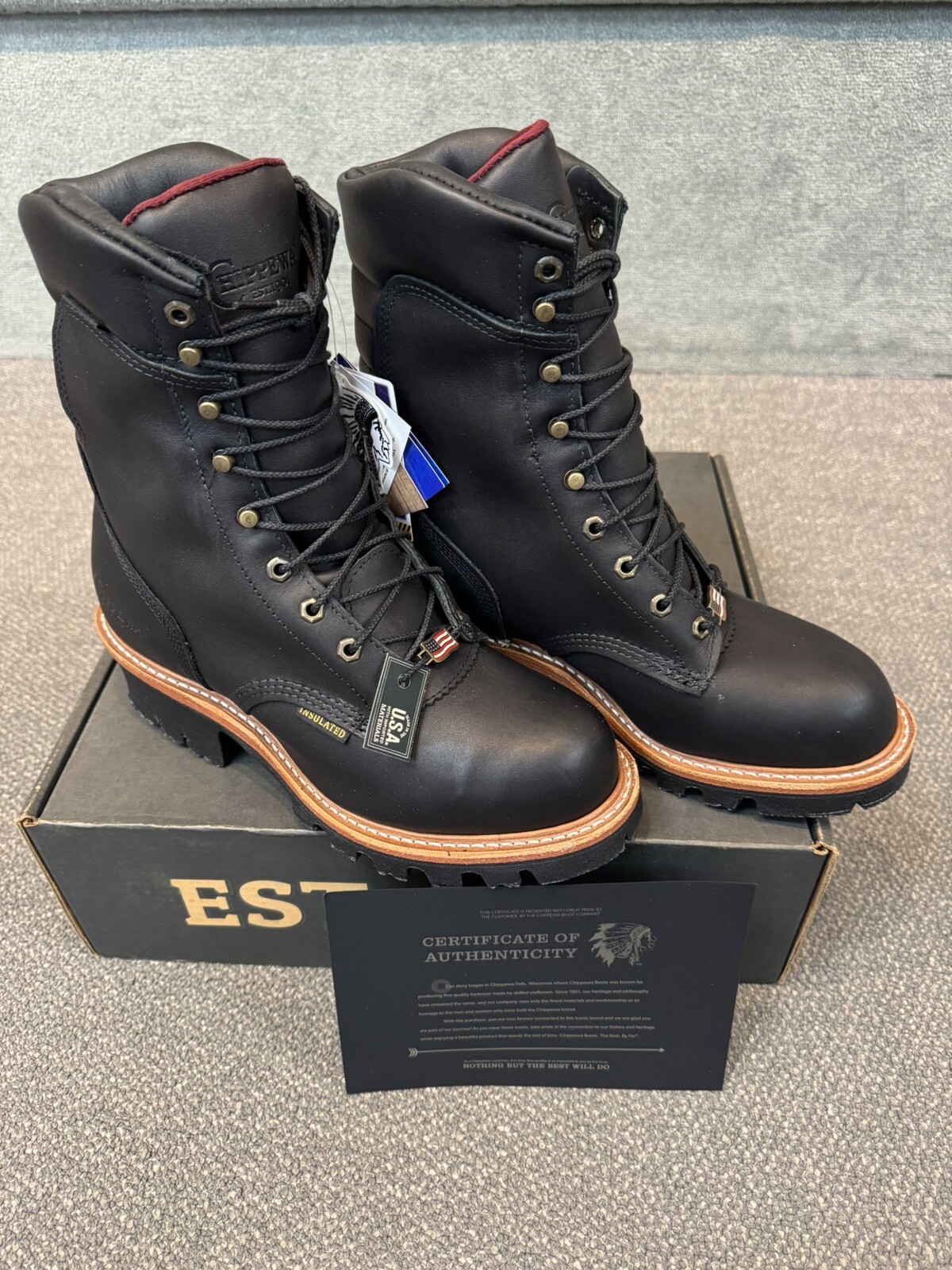 Chippewa 25410 USA MADE WATERPROOF STEEL TOE INSULATED SIZE 9EEE
