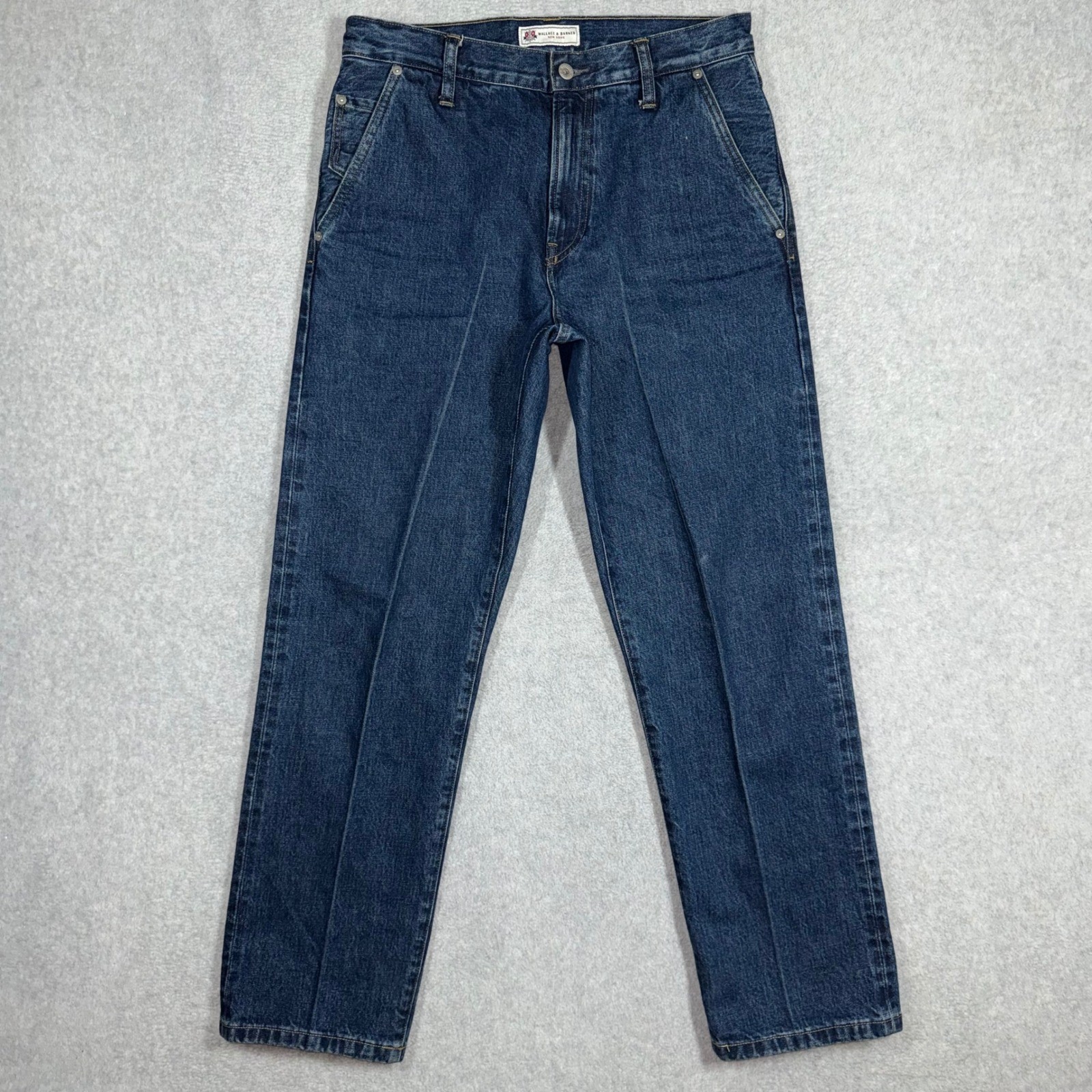 Wallace & Barnes Creased Slant Pocket Japanese Selvedge Denim Jeans Mens 30×31