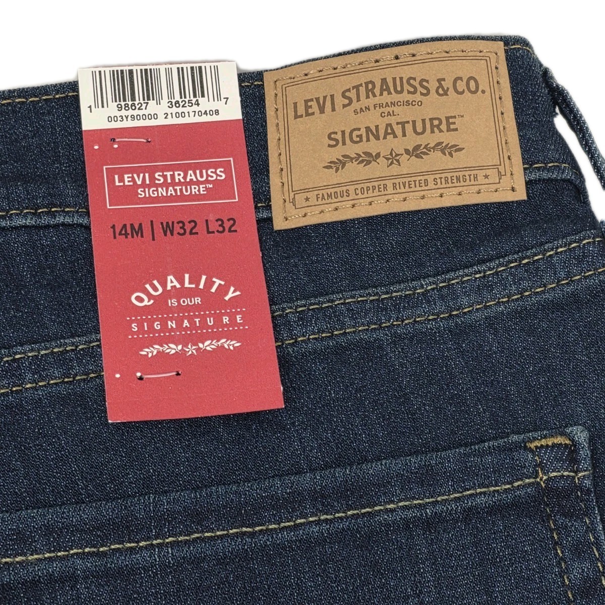 Levis Jeans Womens 14M Midrise Straight Leg 5-Pocket Denim Jeans Stretch 32×32