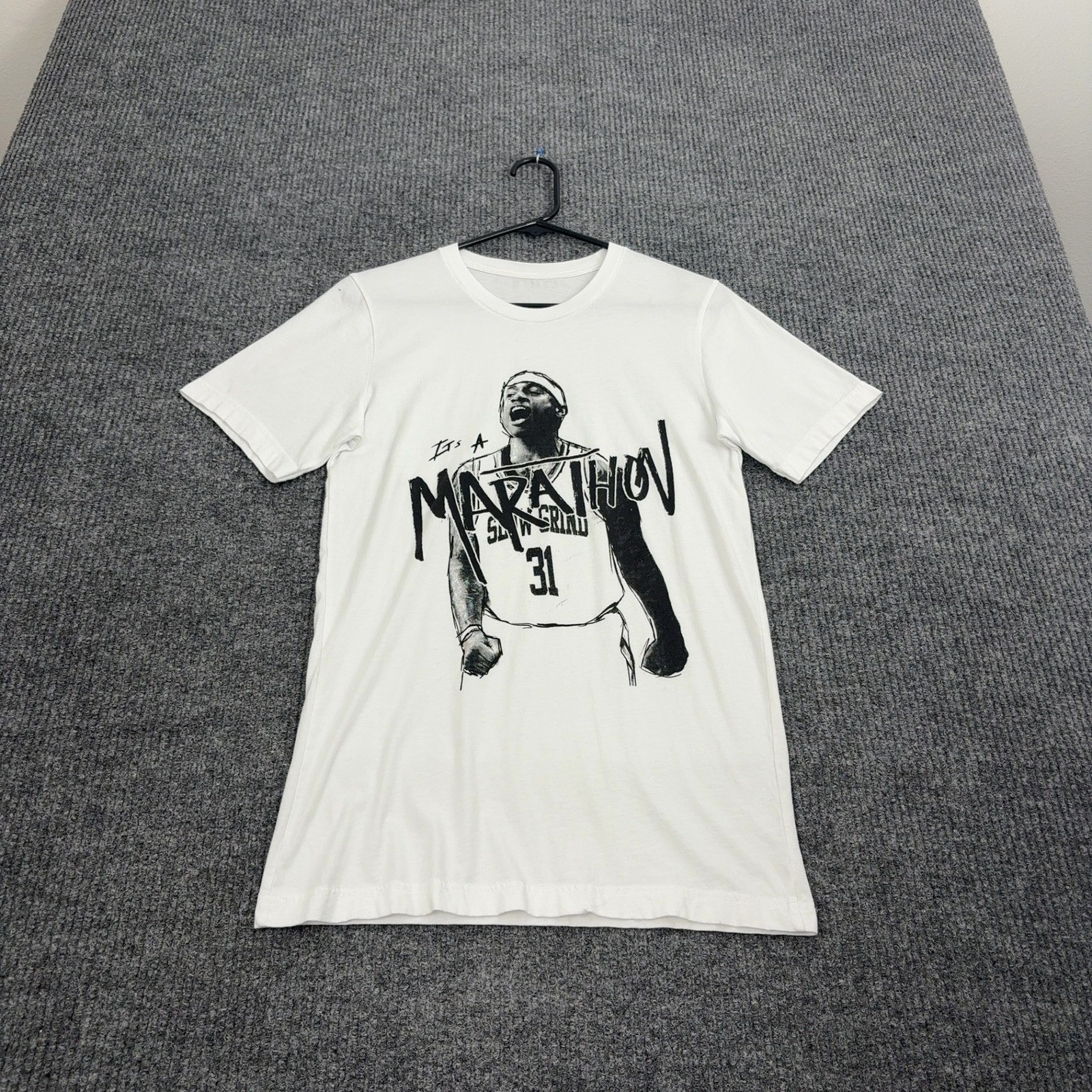 Memphis Grizzlies T-Shirt Mens Small White Tony Allen Slow Grind Graphic Tee