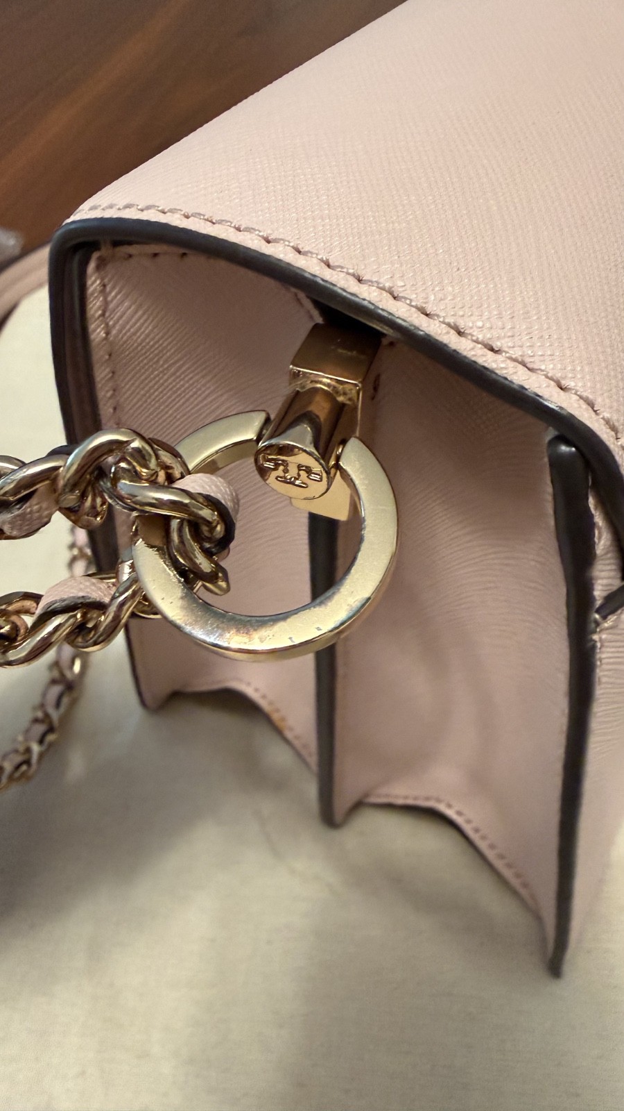 Tory Burch Robinson Convertible Shoulder Bag – Crossbody – Shell Pink