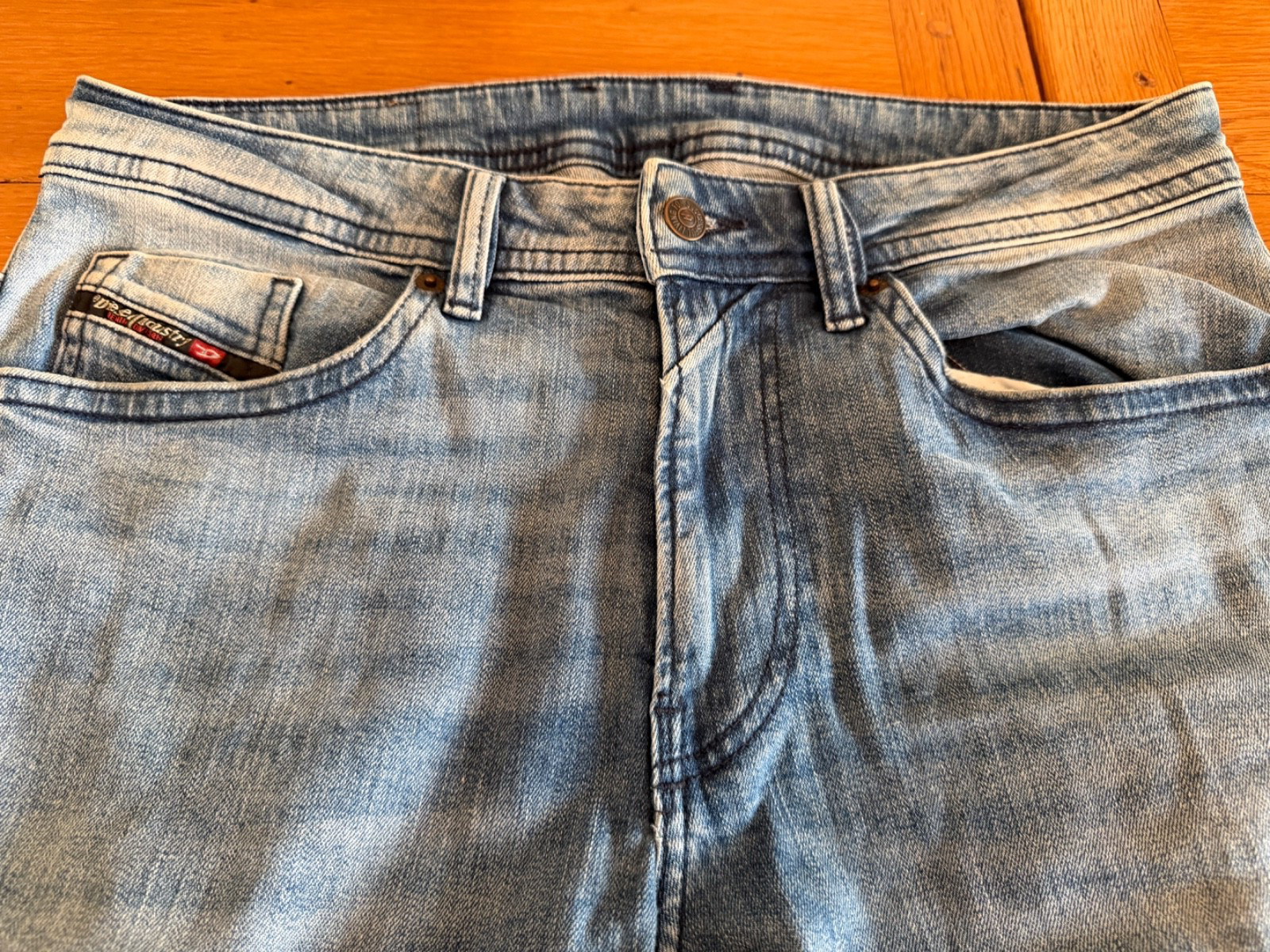 Mens Diesel THOMMER-R Stretch Slim Skinny Blue Jeans W32 L32 Wash RB066