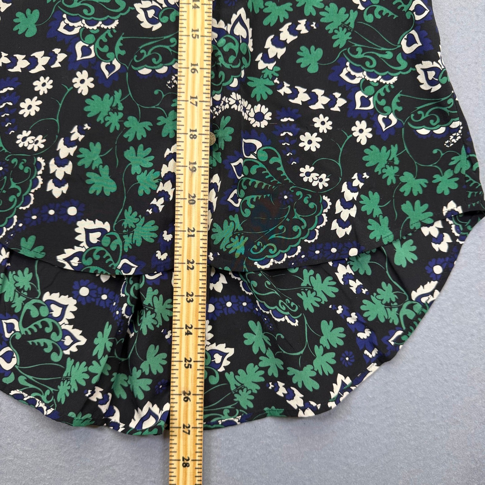 Veronica Beard Womens Silk Floral Paisley Mixed Print Cap Sleeve Blouse Size 2