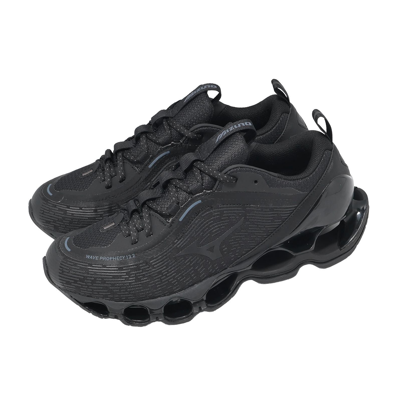 Mizuno Wave Prophecy 13.2 Black Blue Men Casual Shoes Sneakers D1GA2605-02