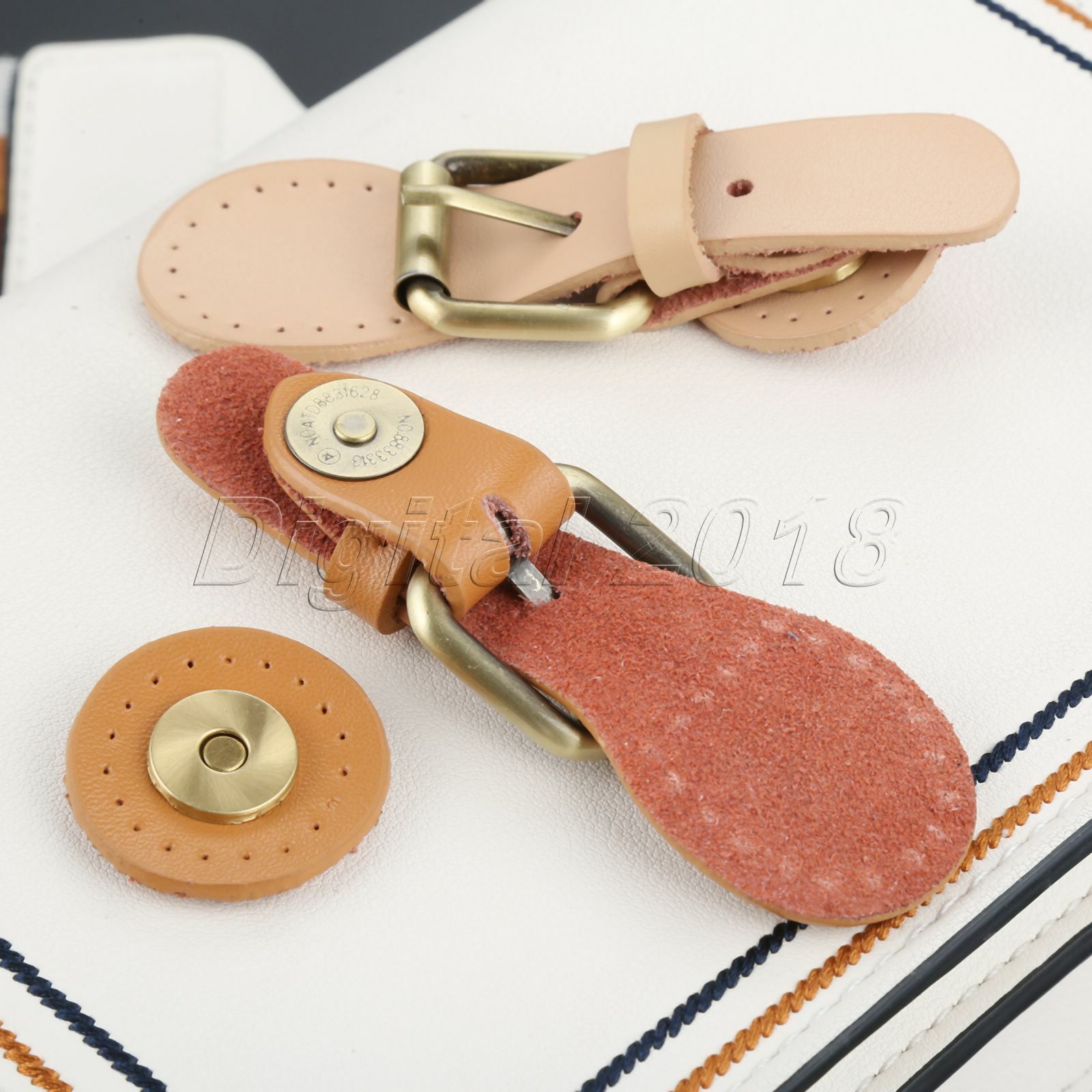 1Set 95*31mm Leather Magnetic Snap Buckles Sewing Fasteners For Bag 6Colors