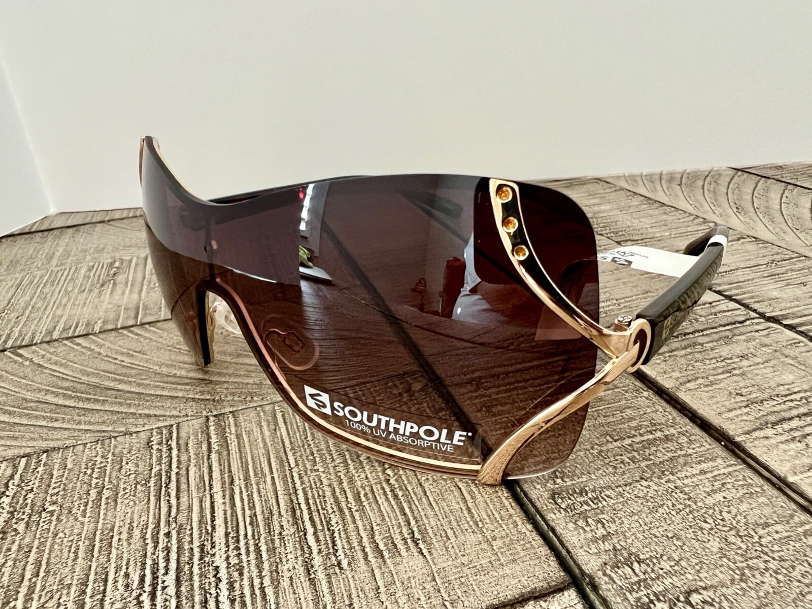 SOUTHPOLE Designer shield Sunglasses 454SP-GOLD