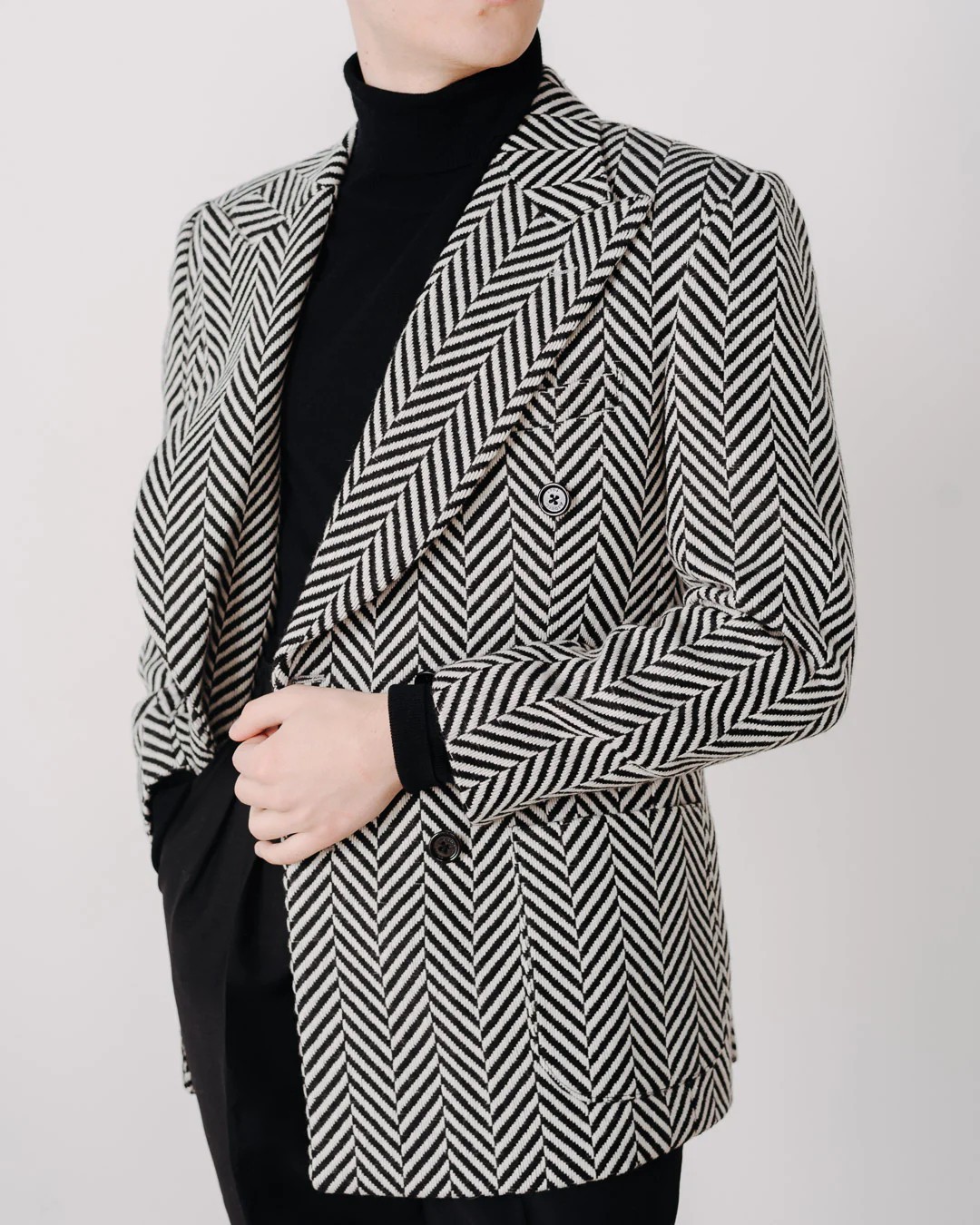 Business Men Suits Herringbone Wedding Party Tuxedos Tailored Wool Blend Tweed