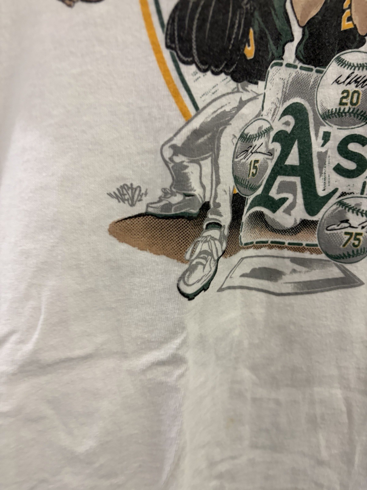 Vintage Oakland Athletics MLB Money Ball Baseball Team Big 3 Zito + Shirt Medium