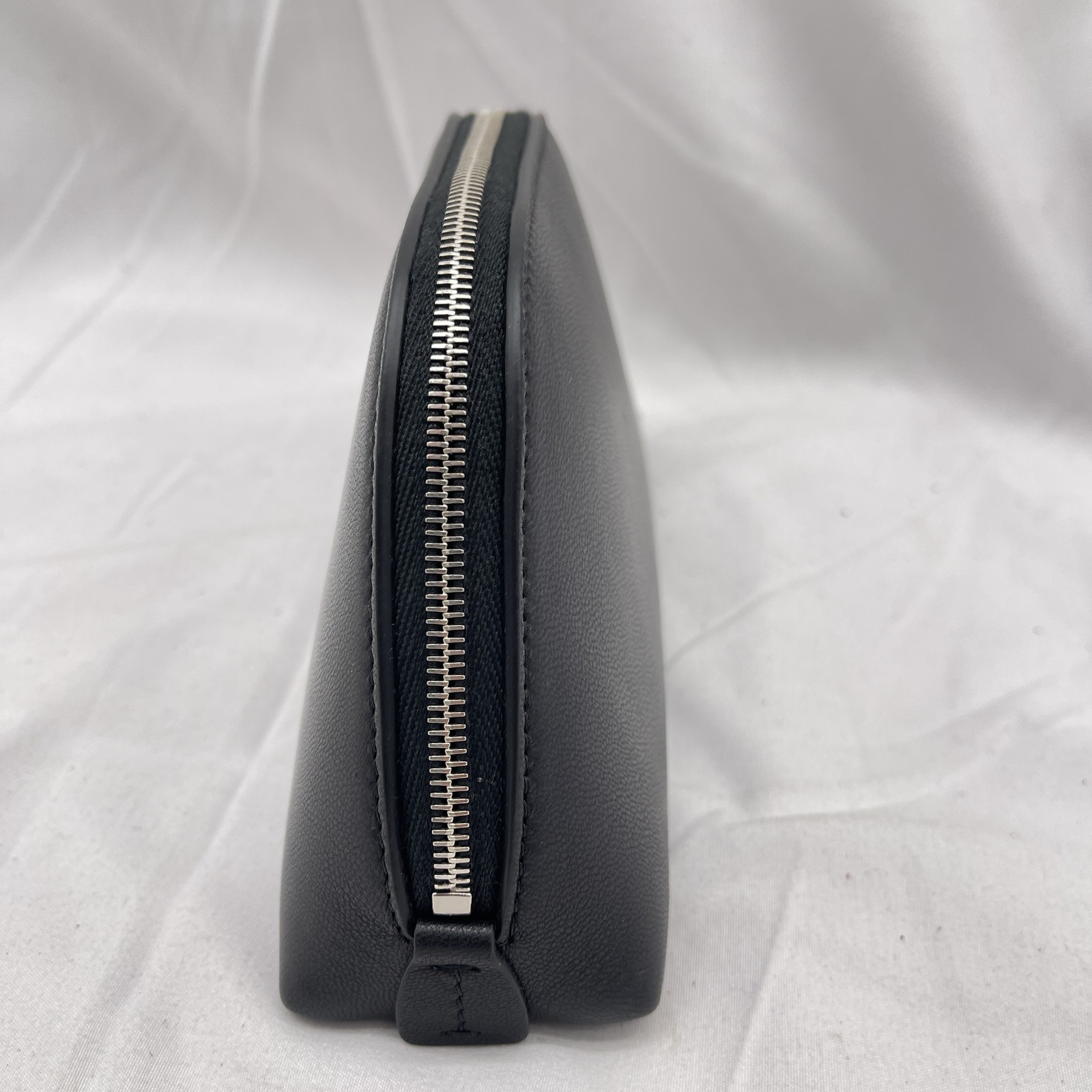 The Row Womens Mini Devon Pouchette Clutch Leather Black