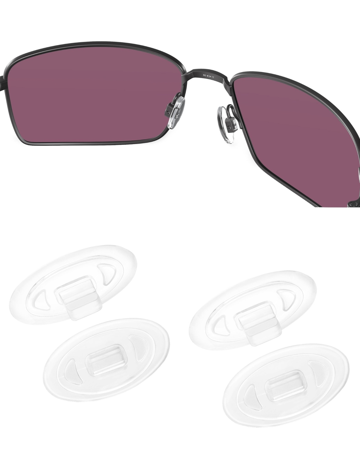 Silicone Replacement Crystal Clear Nose Piece For-Oakley Socket 5.0/ Socket 5.5