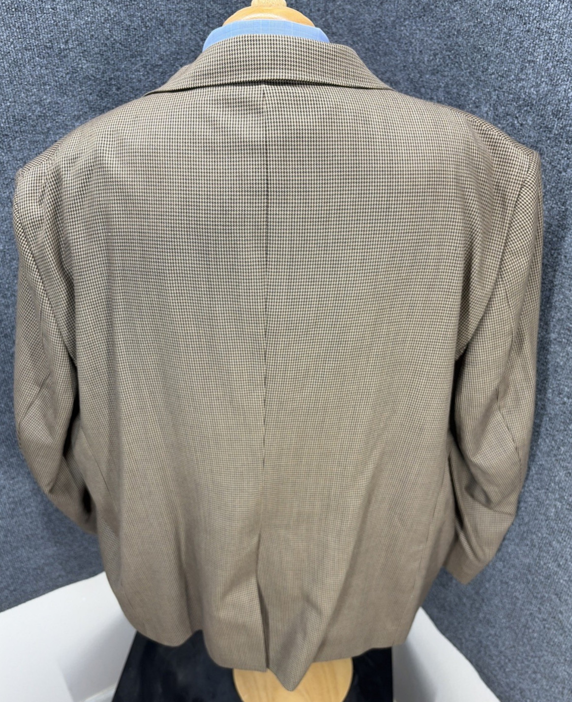 Jos A Bank Blazer 54R Brown Houndstooth 100% Wool Signature Sports Coat
