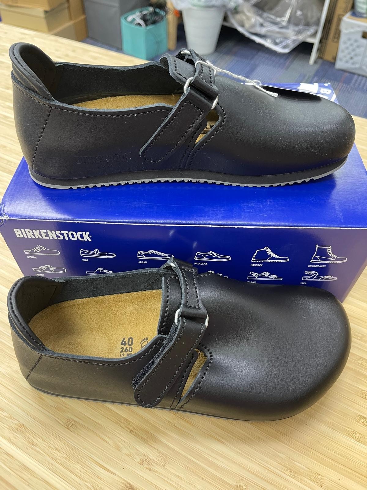 Birkenstock Linz Men’sProfessional Slip Resistant Work Shoe,Black EU40/US W9-M7