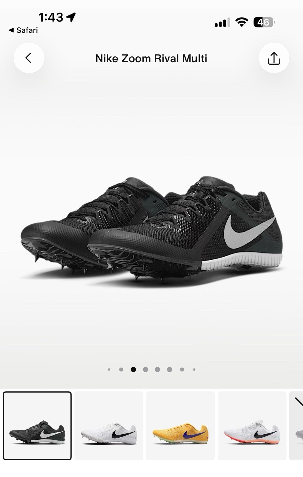 Nike Men’s Rival Multi Track & Field Multi-Event Spikes 11 Black New