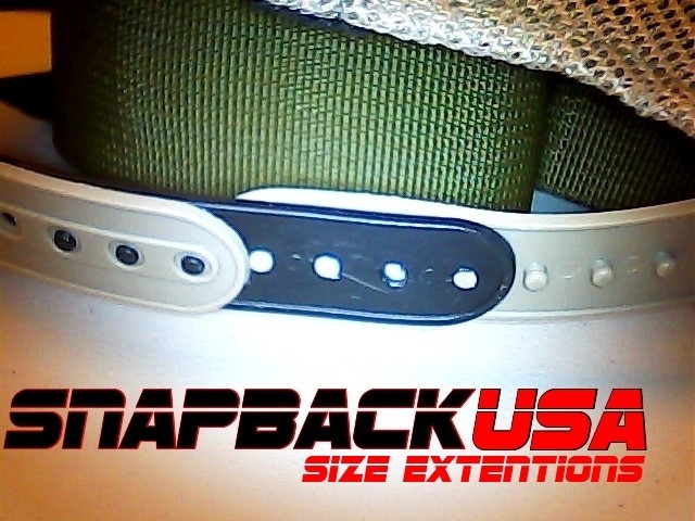Snapback Hat Size Extender, 2 extenders BLACK per order, Snap in and Go