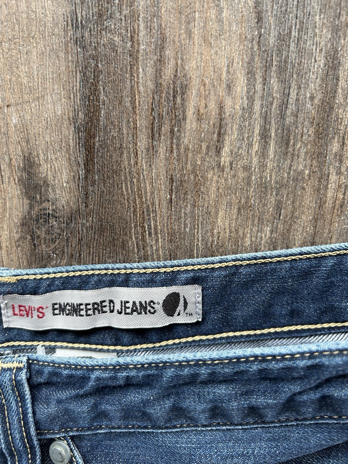 1999 Levi’s Engineered Jeans Straight Leg Twisted Seam Distressed Vintage 36×32