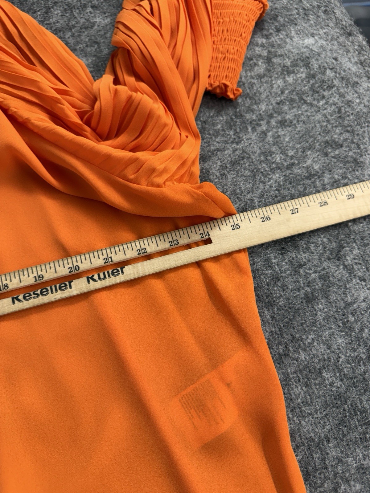 Mia Mulier Milano Blouse Tunic Shirt Medium Orange Oversized Top Italian N46