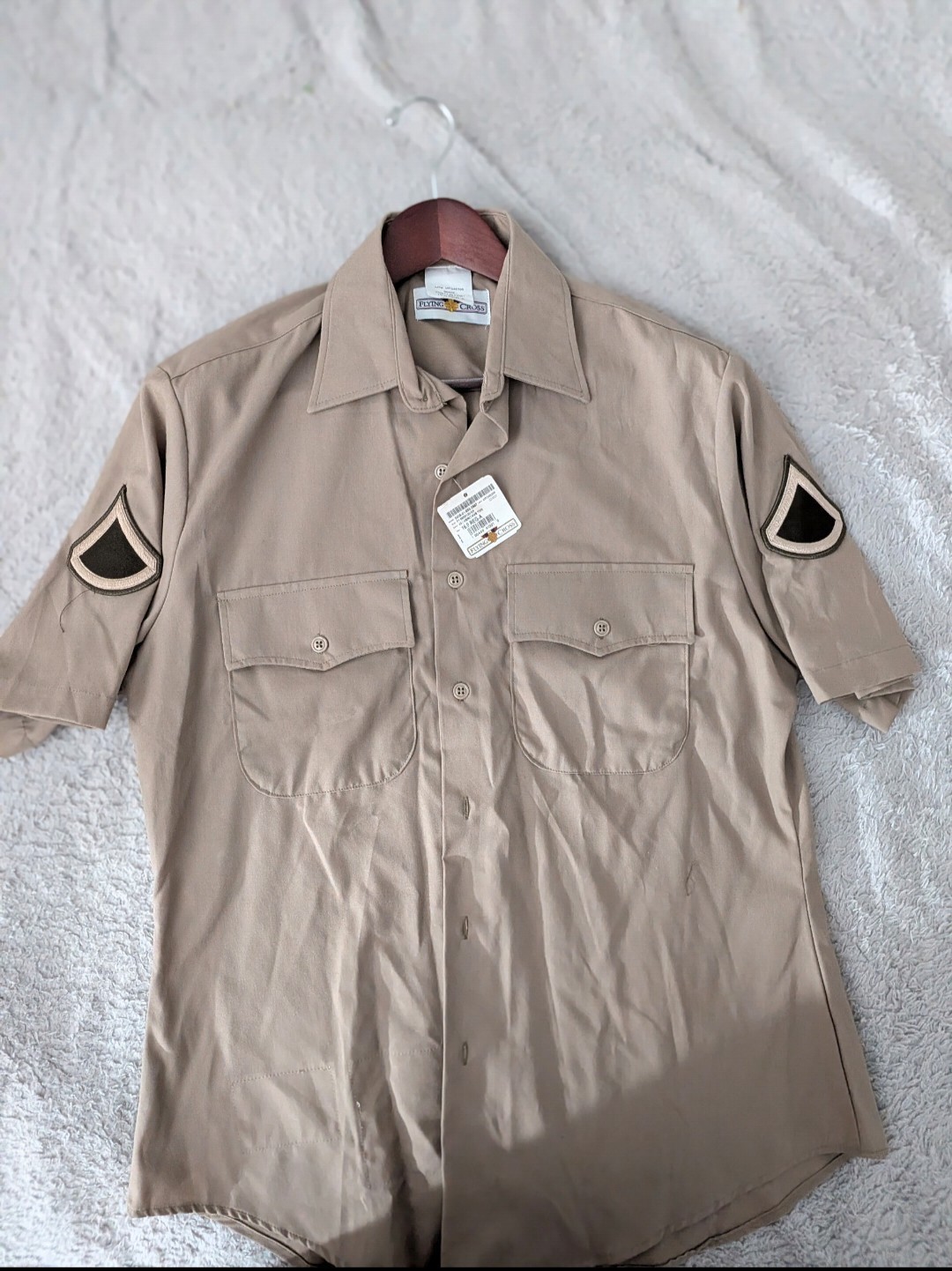 Army AGSU 2X Shirts Men’s Tan Military Uniform Shirt 16×34/35 & Short Sleeve.
