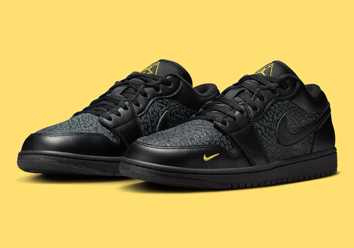 Nike Air Jordan 1 Low SE Black Anthracite Tour Yellow Shoes IM6568-010 Men Sizes