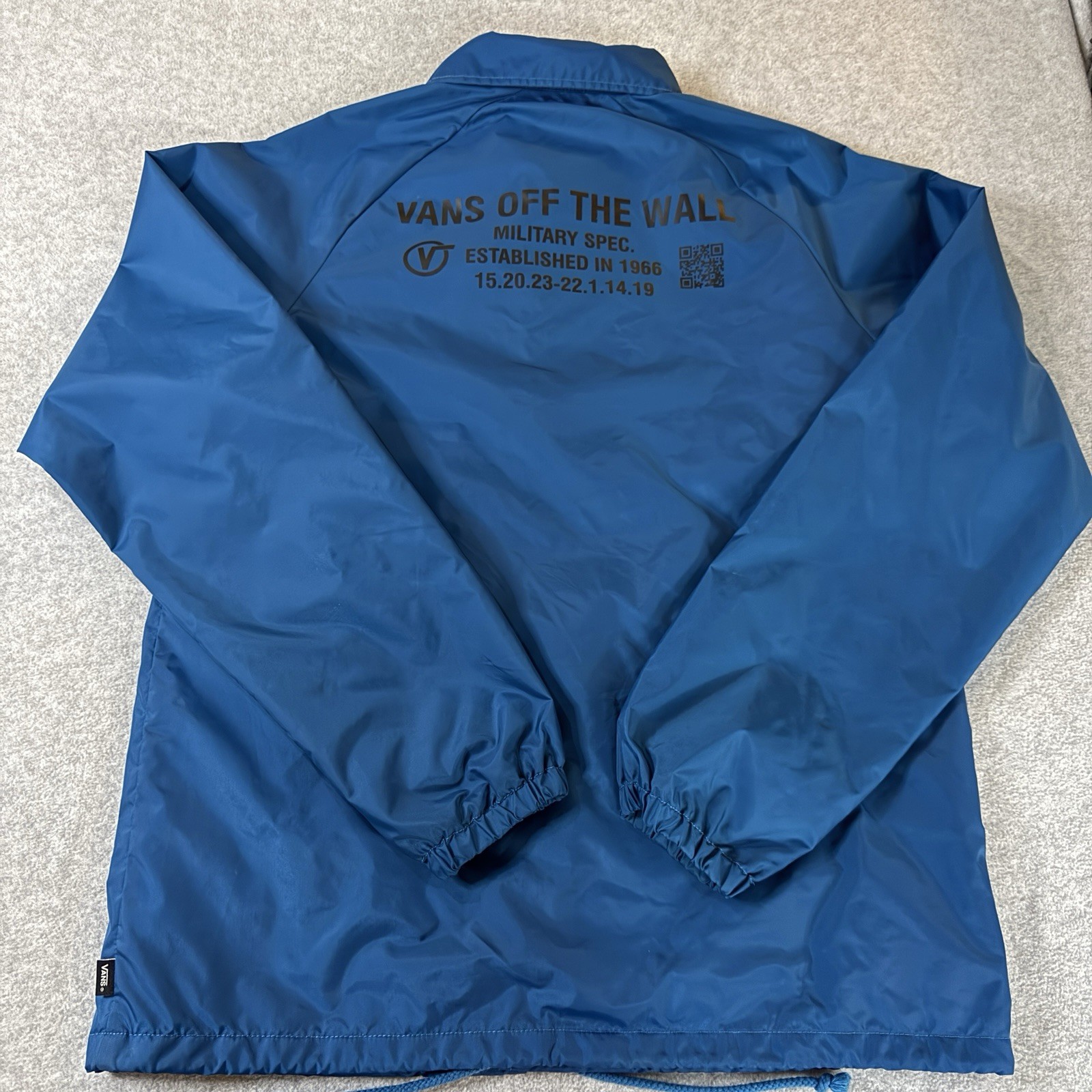 Vans Torrey Windbreaker Jacket Snap Button Skating Double Sided Military Spec S