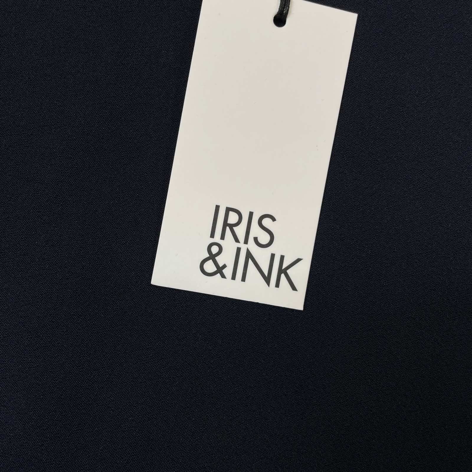 Iris & Ink New w/Tags Black 14 Zipper Back Blouse 100% Viscose