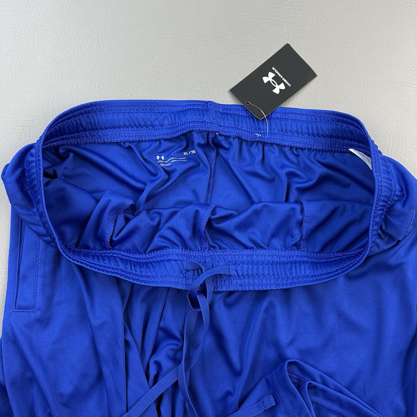 Under Armour Tech Graphic Shorts Mens XL Blue UA Logo Atheltic Drawstring NWT
