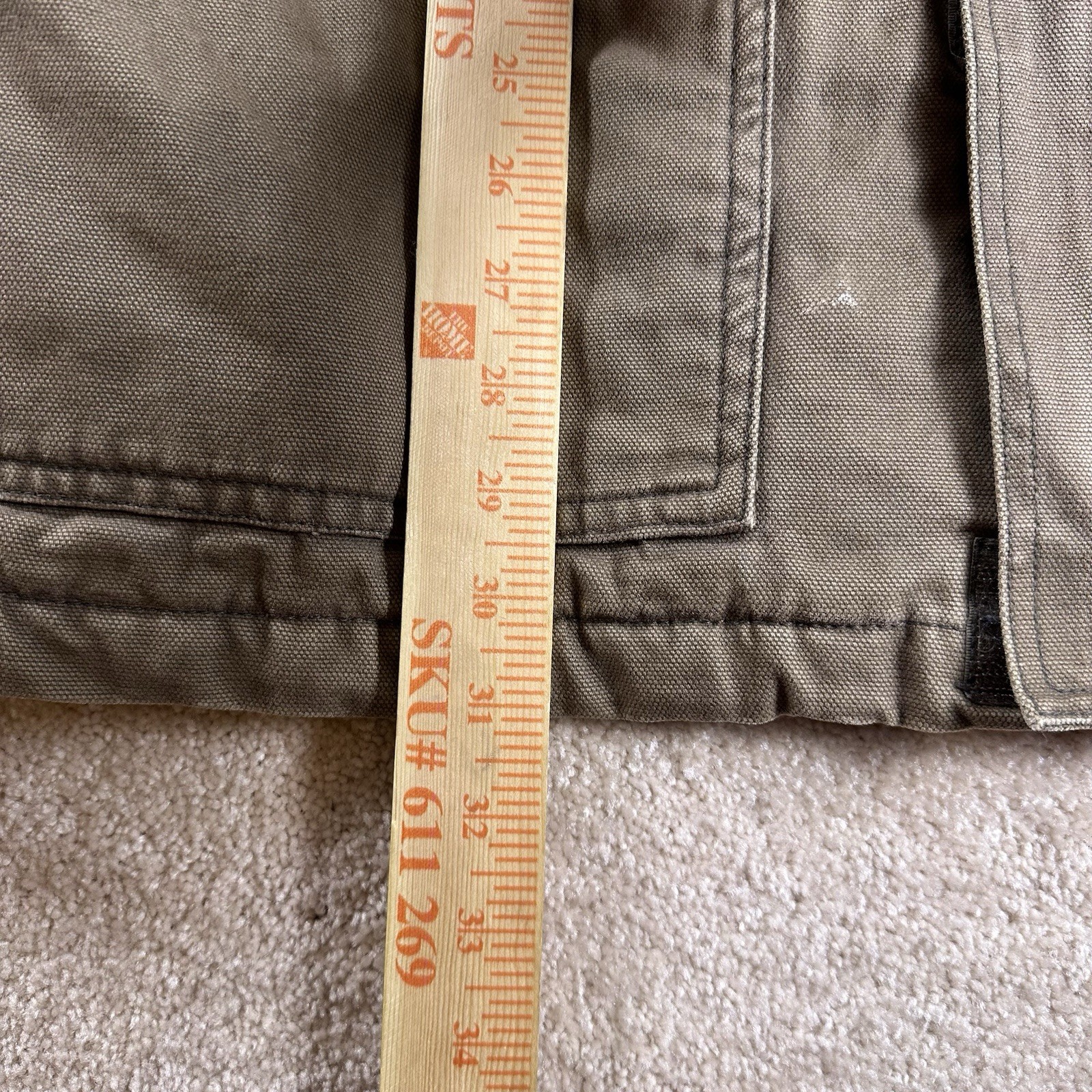 Guide Series Jacket Mens XL Tan Quilted Lined Canvas Coat Heavy Zip Pockets Vtg