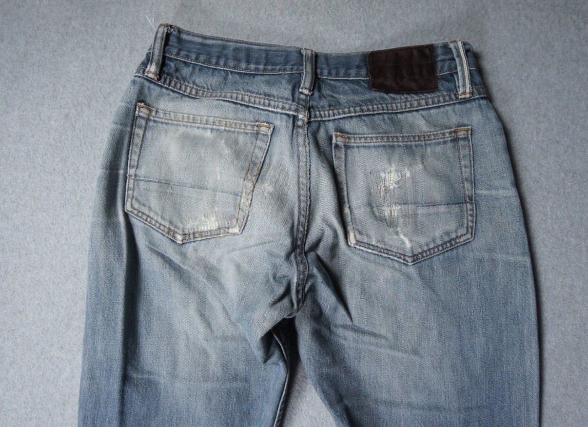 *RARE*Gustin Jeans #29 Sz. 31×32 Selvedge Straight Light Italy 11 oz fit 29×32