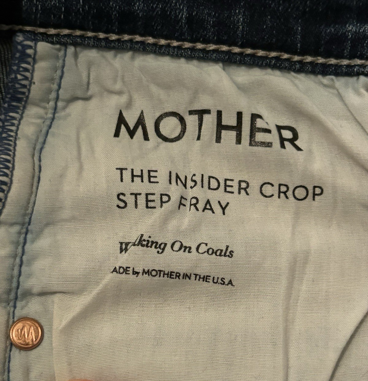 MOTHER DENIM Med Wash THE OUTSIDER ANKLE Flared Jeans in WALKING ON COALS Sz 25
