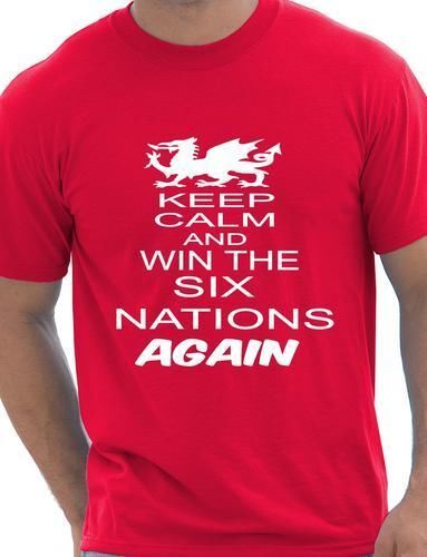 Rugby Wales Welsh Win 6 Nations Again World Cup Mens T-Shirt Size S-XXL