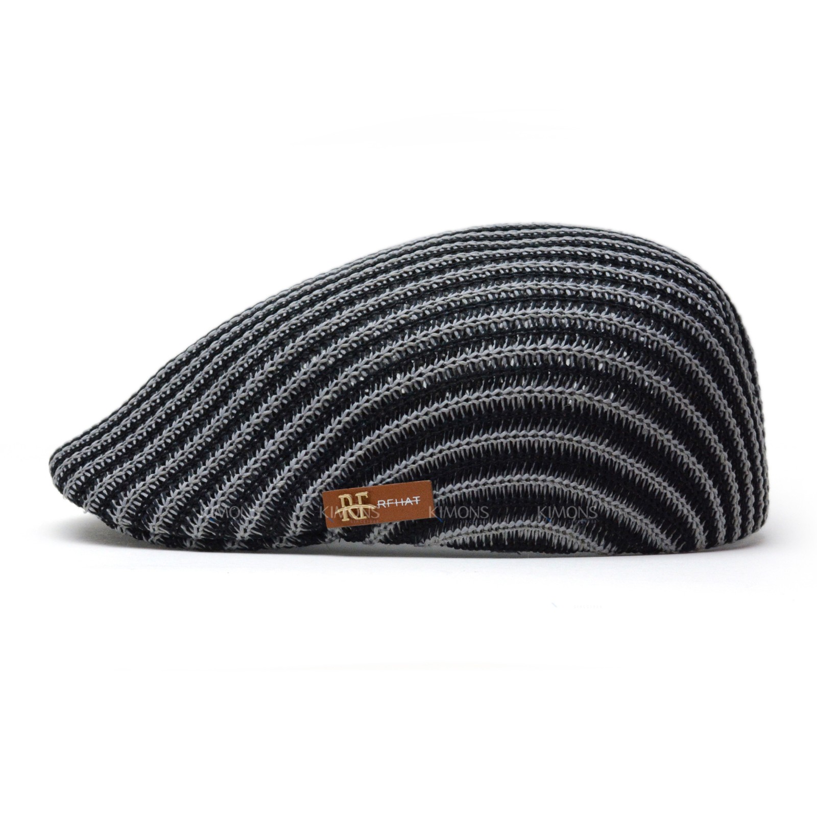 Classic Striped Mesh Ivy Hat Breathable Summer Newsboy Gatsby Cap Golf Driving