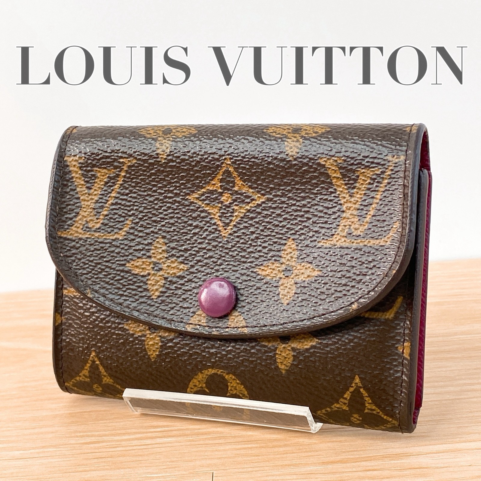 Louis Vuitton Monogram Rosalie Coin Purse Card Case Bordeaux M41939