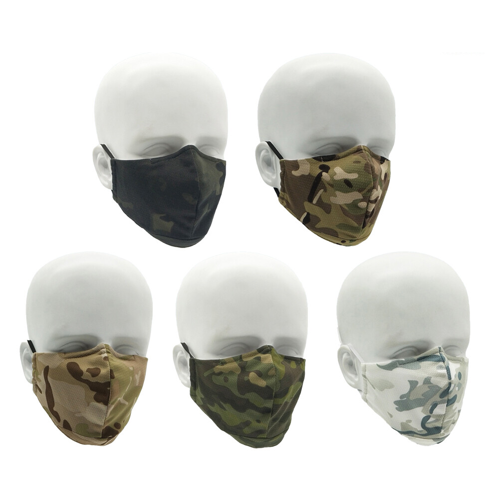 Military Camouflage Breathable Tactical Half Face Mask Unisex for Outdoor sports