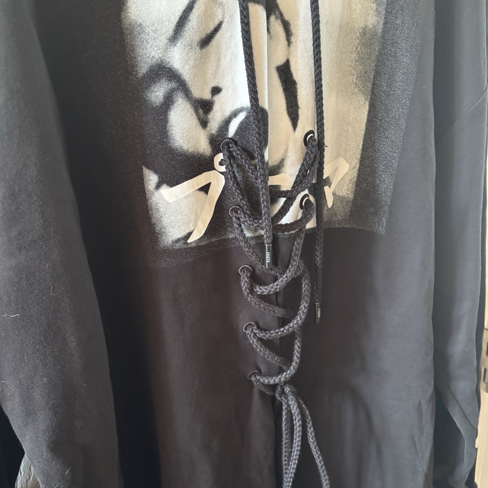 NWT Fenty x Puma by Rihanna Oversized Printed Hoodie Black Hitoshi Nomura LARGE