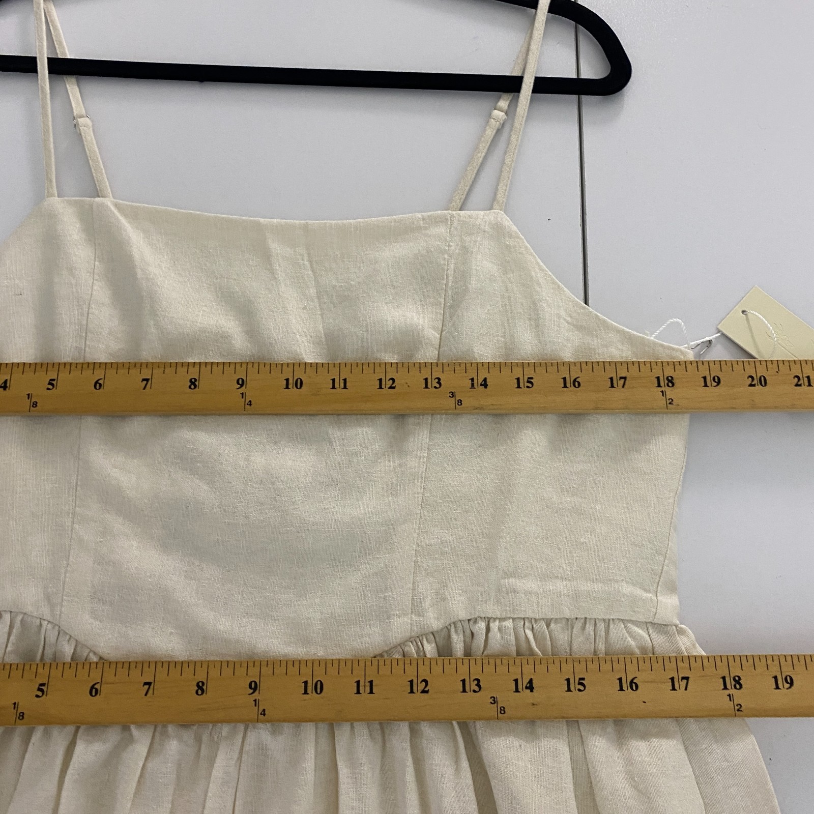Calypso St Barth Ivory Linen Blend Boho Maxi Dress XL Floral Resort Coastal