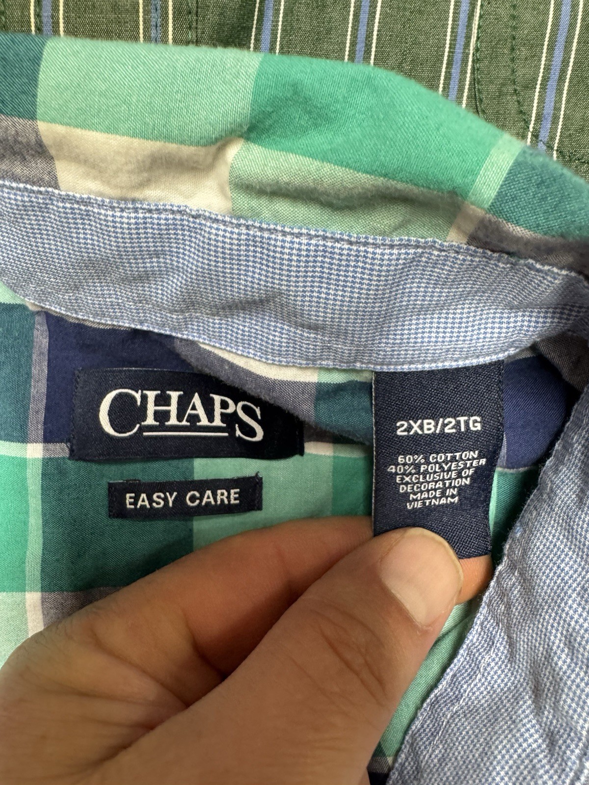 Mens 2XB Chaps buttons down shirts multi color lot of 2