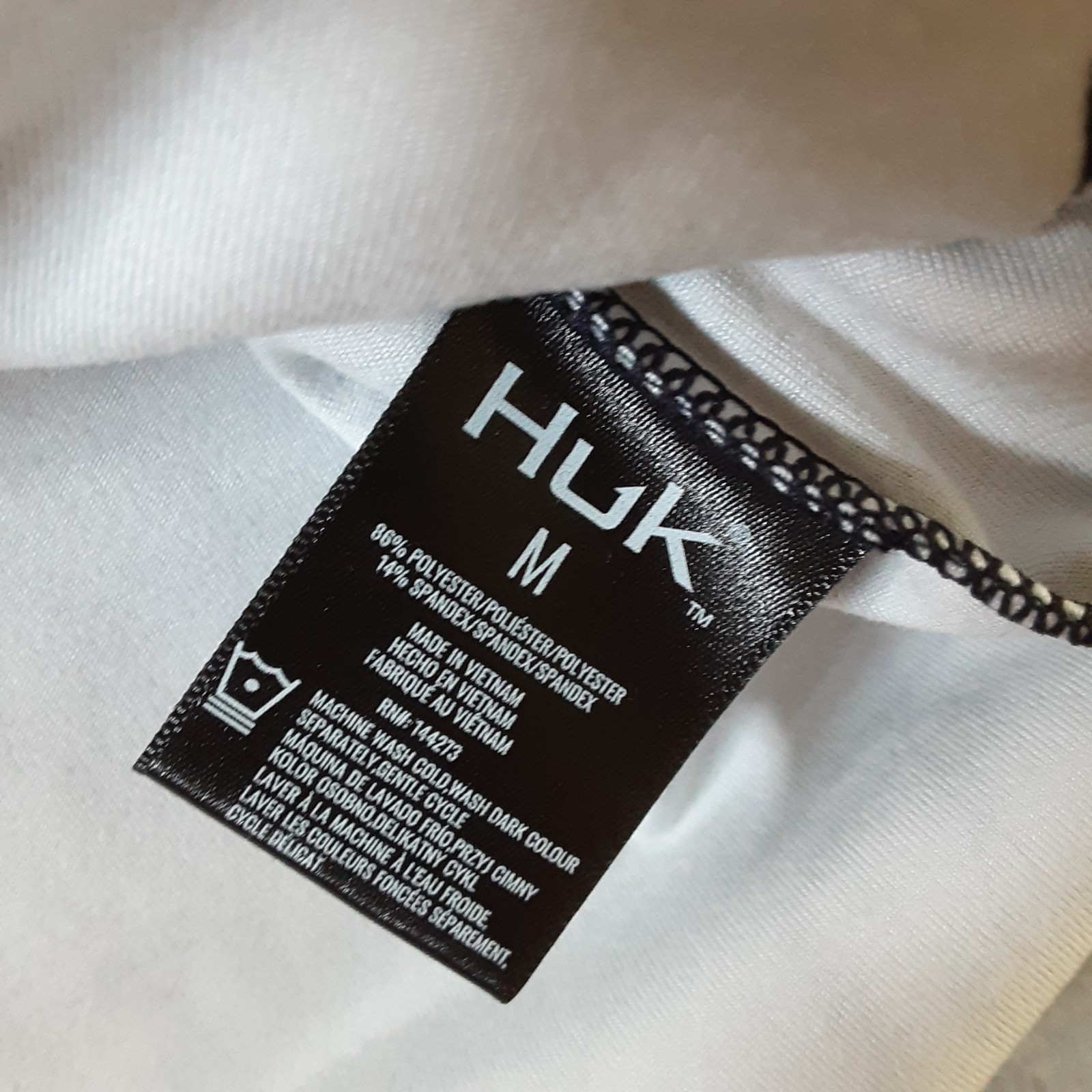 Huk Men’s Medium Leeward KC Printed Lightweight Fleece Pullover Camo Hoodie New