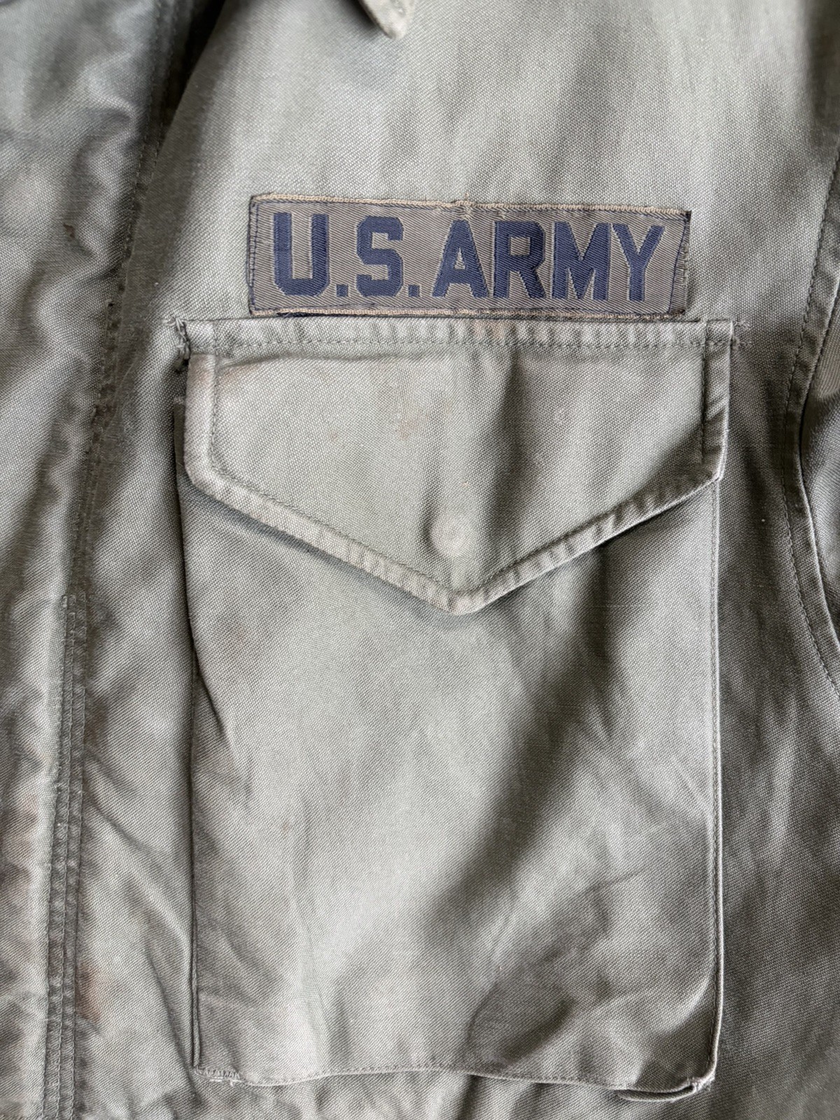 Vintage 1958 US Army M-51 Field Jacket Short Medium M1951 Korean War OG-107
