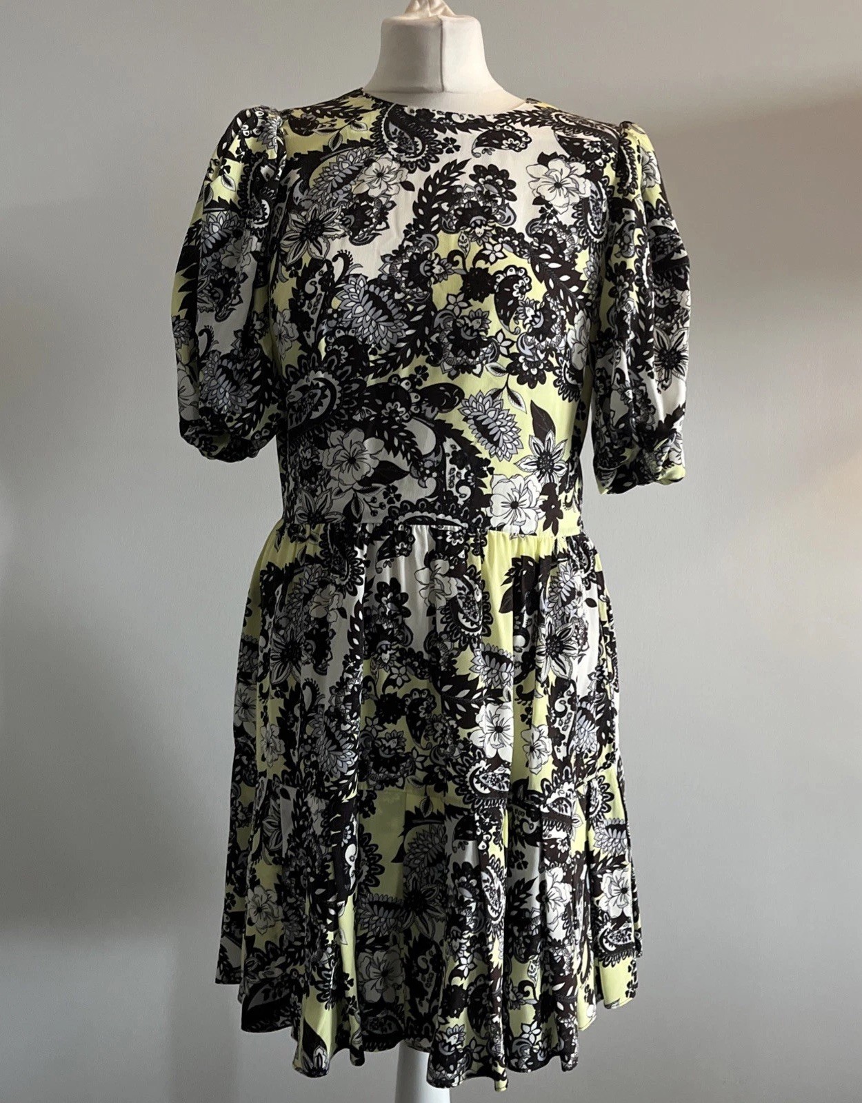Ted Baker Silk Summer Dress size 3 12 rrp £235 wedding party made in Britain