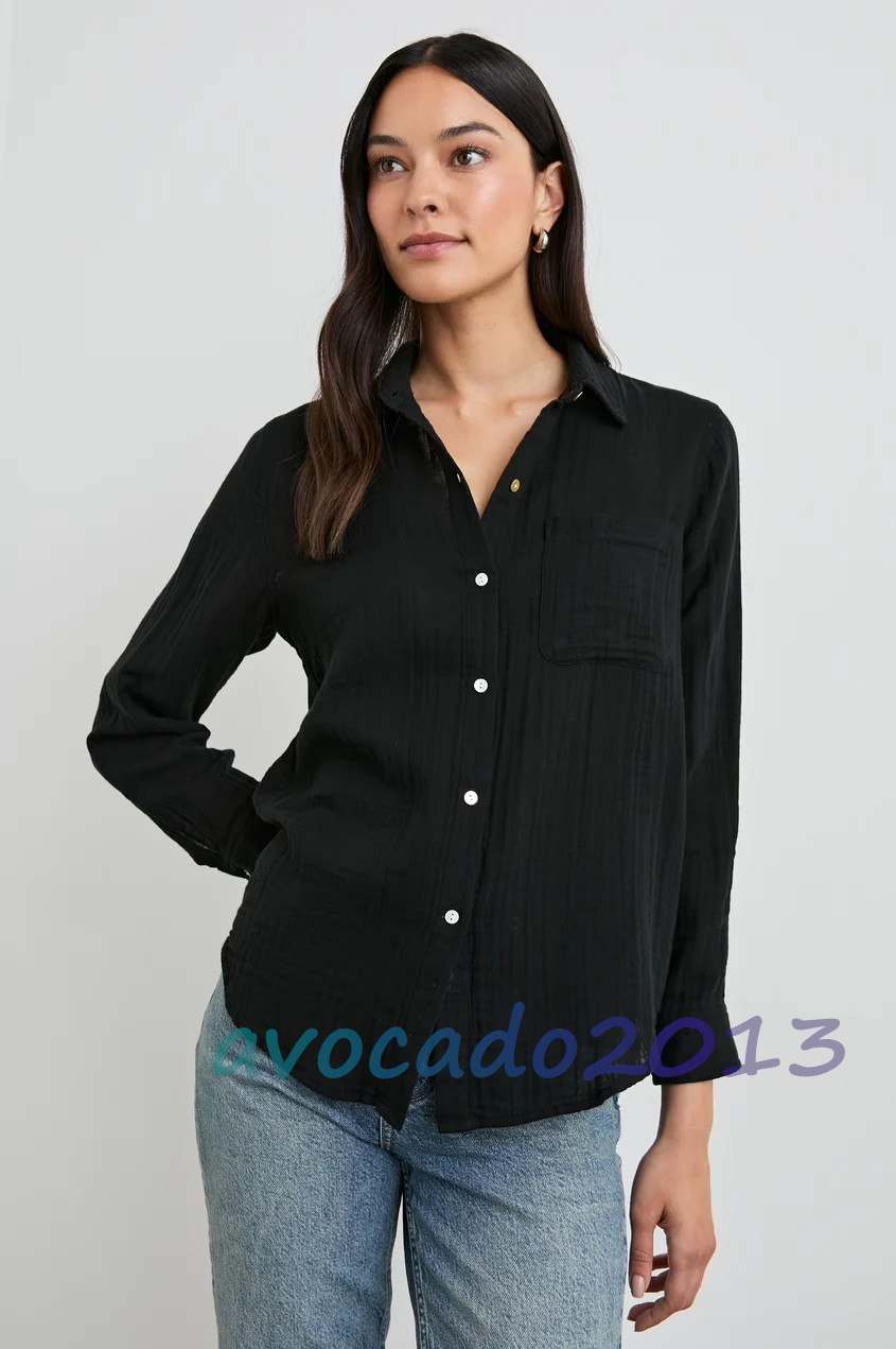 Brand New Rails Women Long Sleeve Organiccotton Ellis Shirt Size XS S M