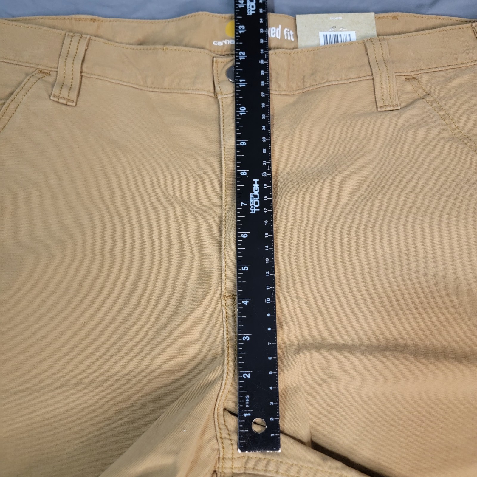 New Carhartt Rugged Flex Rigby Shorts Men’s 36 Tan 10″ Inseam Cell Phone Pocket